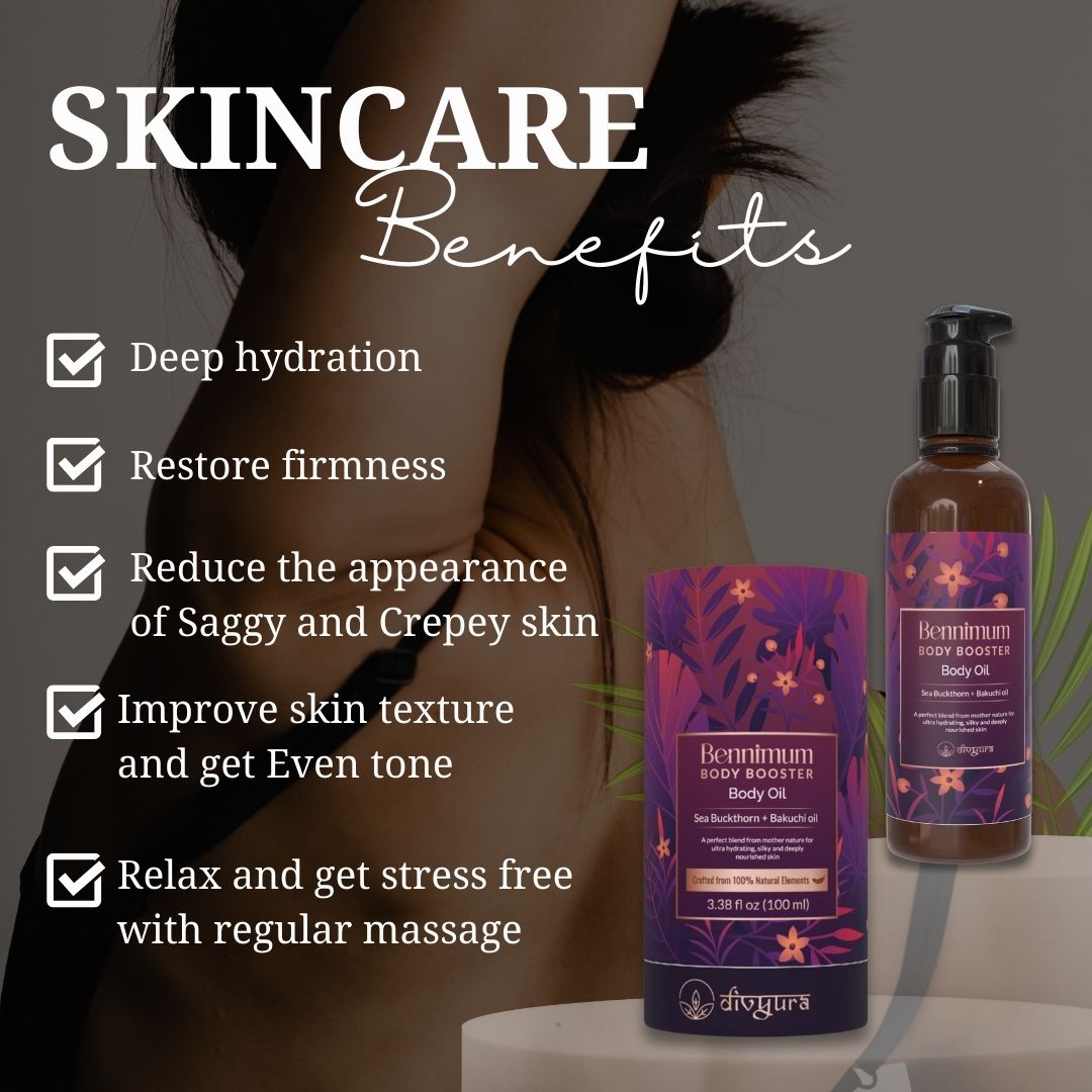 Bennimum Body Booster - Body Oil – Experience Total Skin Revival, Firmness, Hydration, and Revitalizing Glow - 100ml